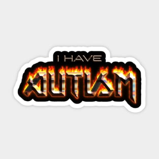 I Have Autism Word Art Sticker